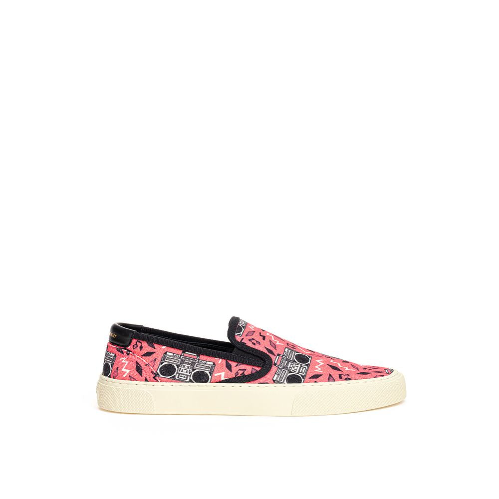 Saint Laurent Pink Cotton Platform Sneakers - Zeiniez