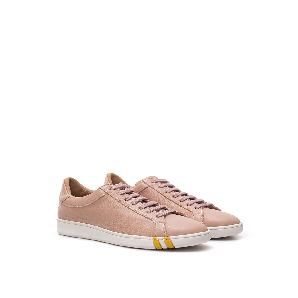 Bally Pink Fabric And Leather Low Top Sneakers - Zeiniez