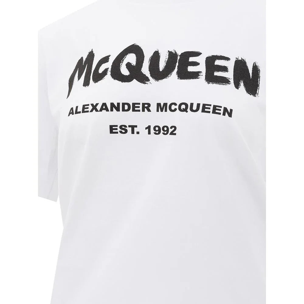 Alexander McQueen White Cotton T-Shirt - Zeiniez