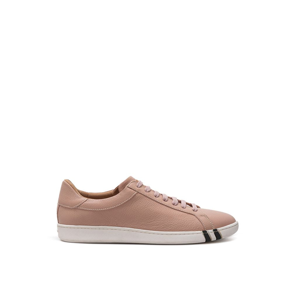 Bally Pink Leather Low Top Sneakers - Zeiniez