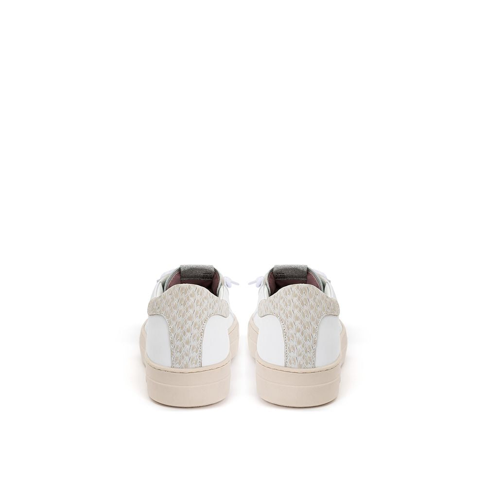 P448 White Leather Low Top Sneakers - Zeiniez