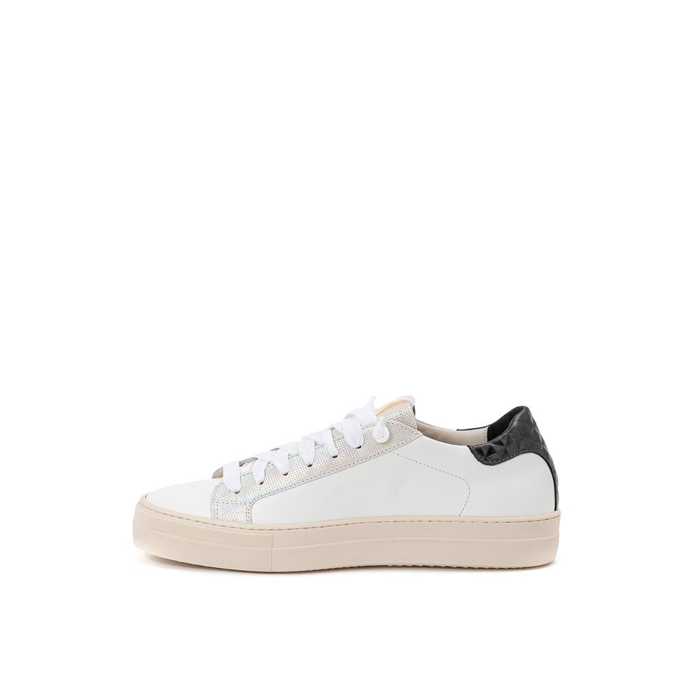 P448 White Leather Athletic Sneakers - Zeiniez