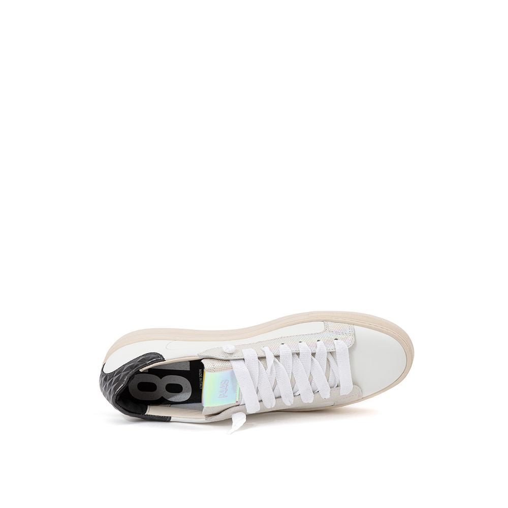 P448 White Leather Athletic Sneakers - Zeiniez