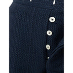 Thom Browne Blue Marabou Casual Pants