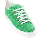 Casadei Green Fabric And Leather Athletic Sneakers - Zeiniez