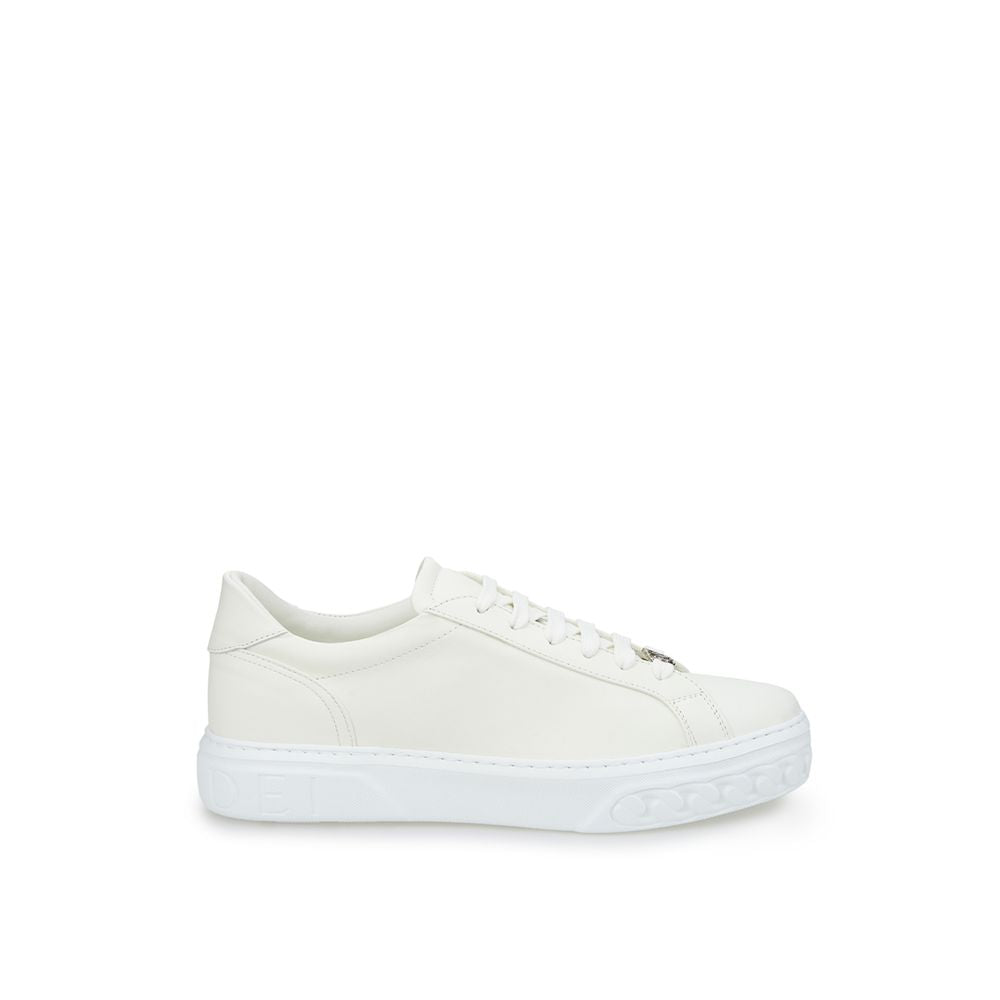 Casadei White Leather Athletic Sneakers - Zeiniez