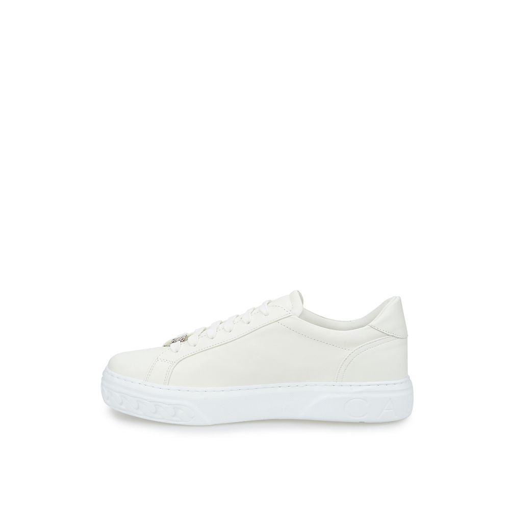 Casadei White Leather Athletic Sneakers - Zeiniez