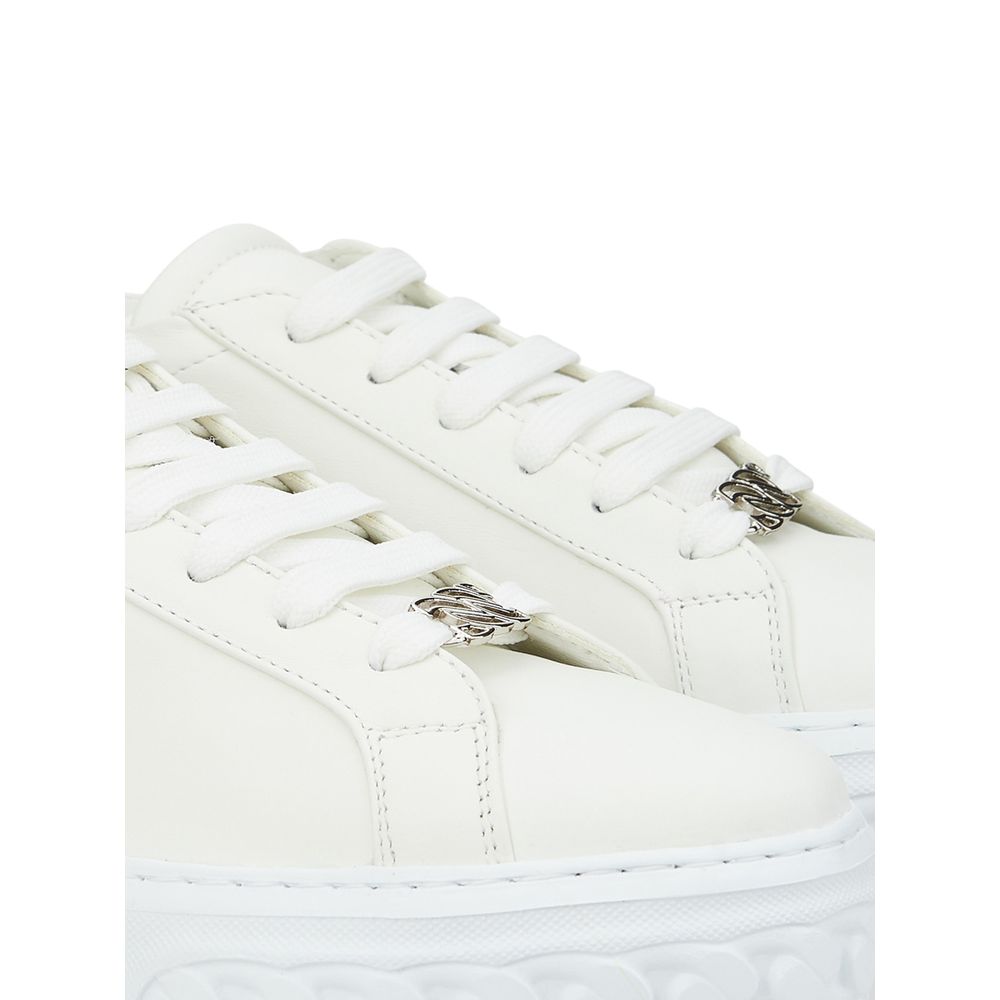 Casadei White Leather Athletic Sneakers - Zeiniez