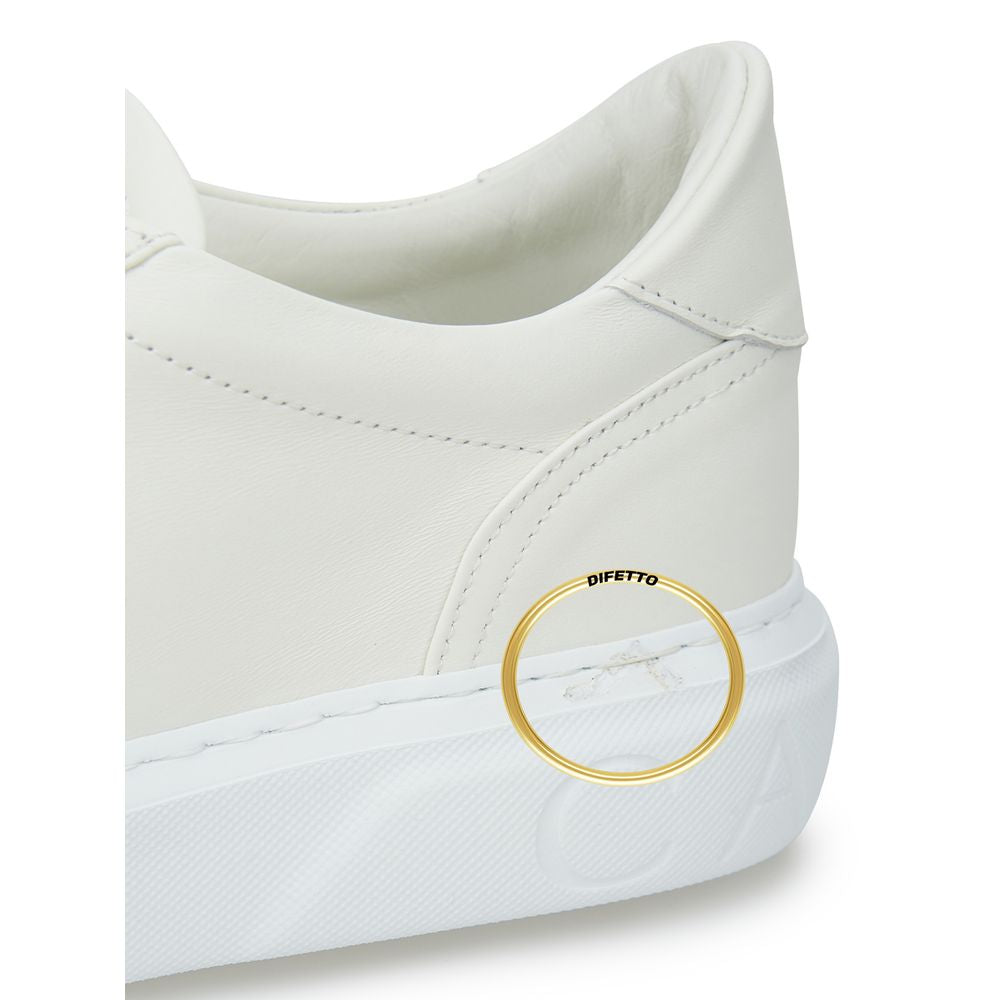 Casadei White Leather Athletic Sneakers - Zeiniez