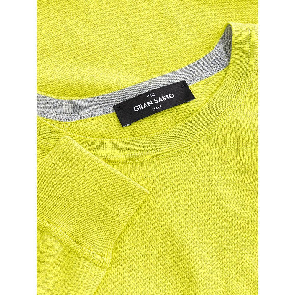 Gran Sasso Yellow Cotton Sweatshirt - Zeiniez