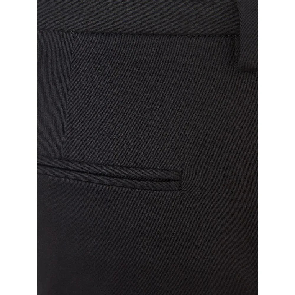 Lardini Black Cotton Chino Pants - Zeiniez