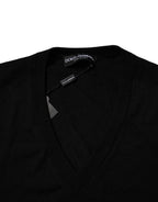 Dolce & Gabbana Black Camouflage V-neck Pullover Sweater - Zeiniez