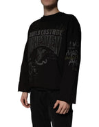 Dolce & Gabbana Black DG Heaven Crew Neck Pullover Sweater - Zeiniez