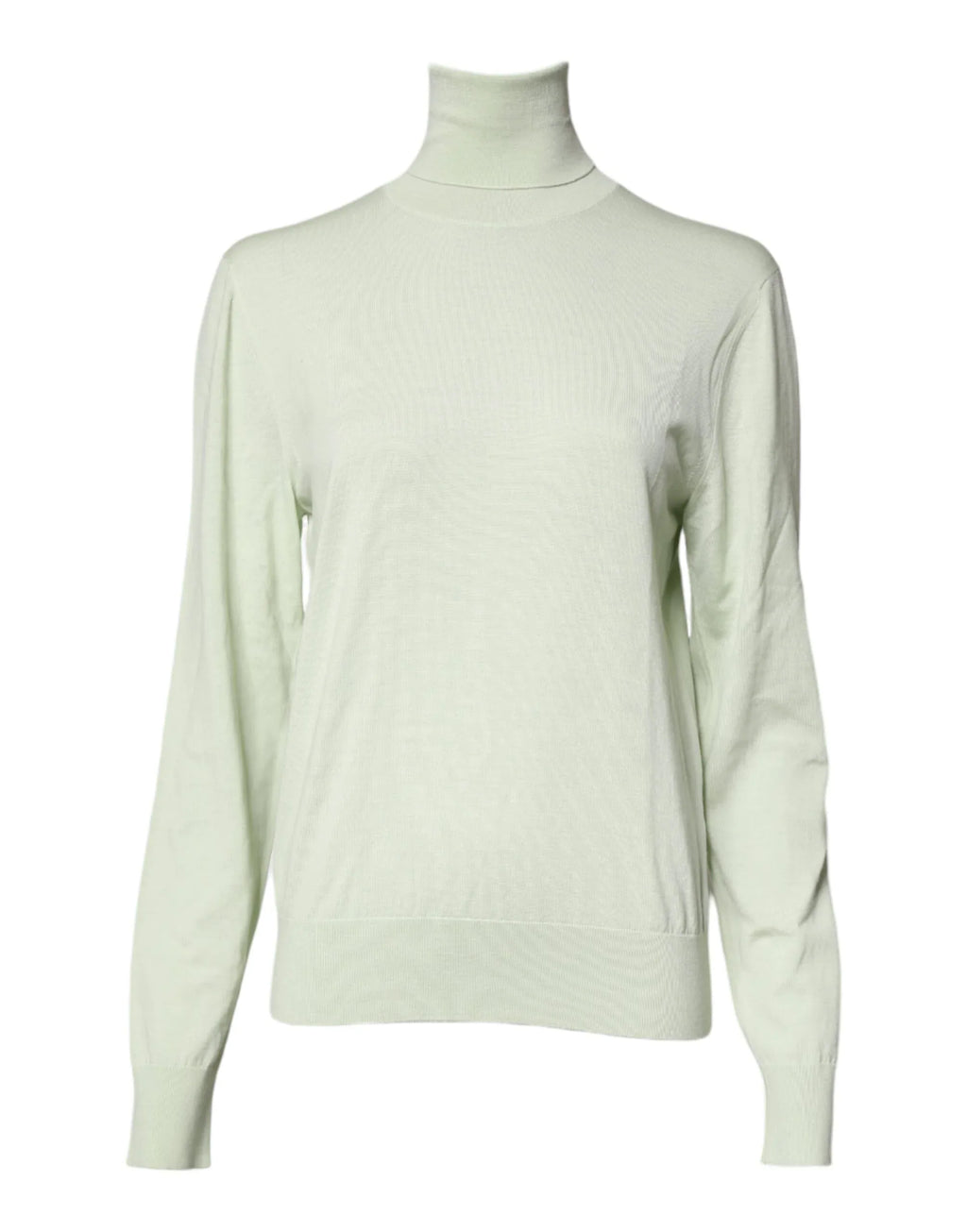 Dolce & Gabbana Light Green Wool Turtleneck Pullover Sweater - Zeiniez