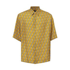 Fendi Yellow Silk Shortsleeve Shirt - Zeiniez