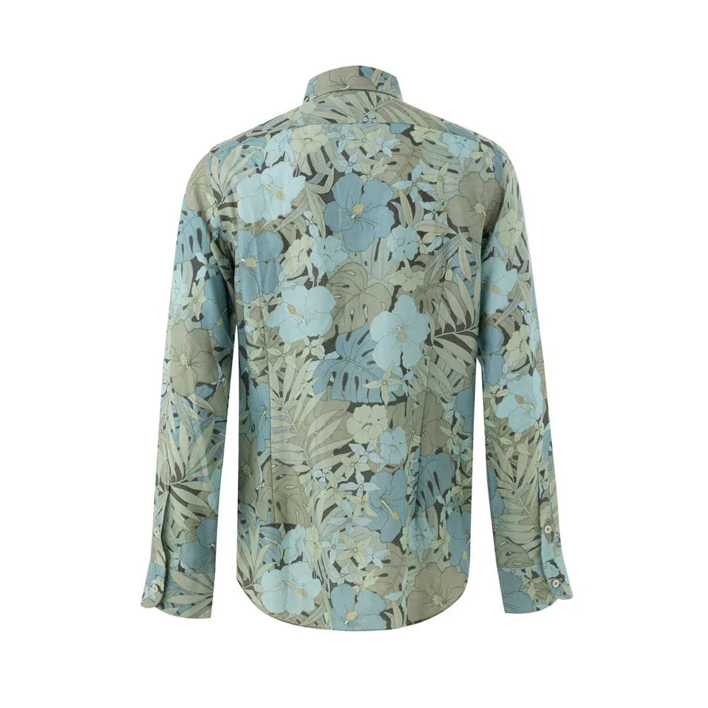 Tom Ford Blue Lyocell Pattern Shirt - Zeiniez