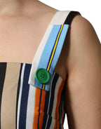 Dolce & Gabbana Multicolor Cotton Stripe Sleeveless Dress - Zeiniez