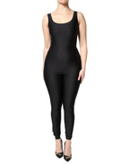 Dolce & Gabbana Black Sleeveless Bodycon Women Jumpsuit Dress - Zeiniez