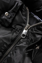 Dolce & Gabbana Black Padded Puffer Hooded Full Zip Cropped Jacket