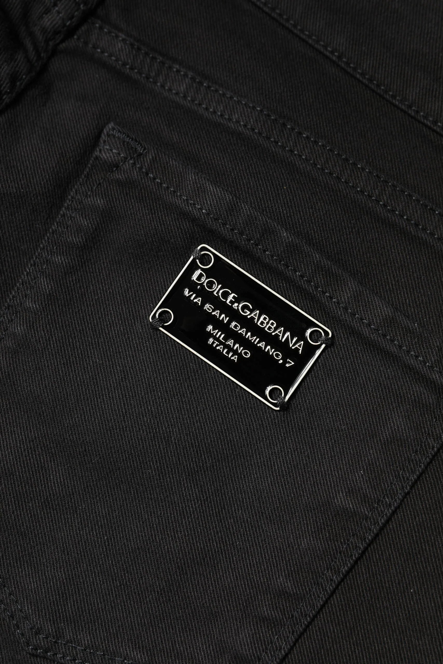 Dolce & Gabbana Black Cotton Mid Waisted Skinny Denim Jeans - Zeiniez