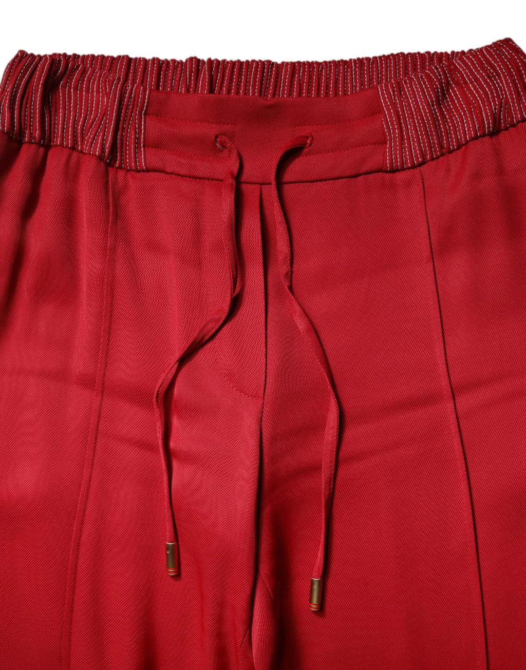 Dolce & Gabbana Red Viscose Straight Fit Pants - Zeiniez