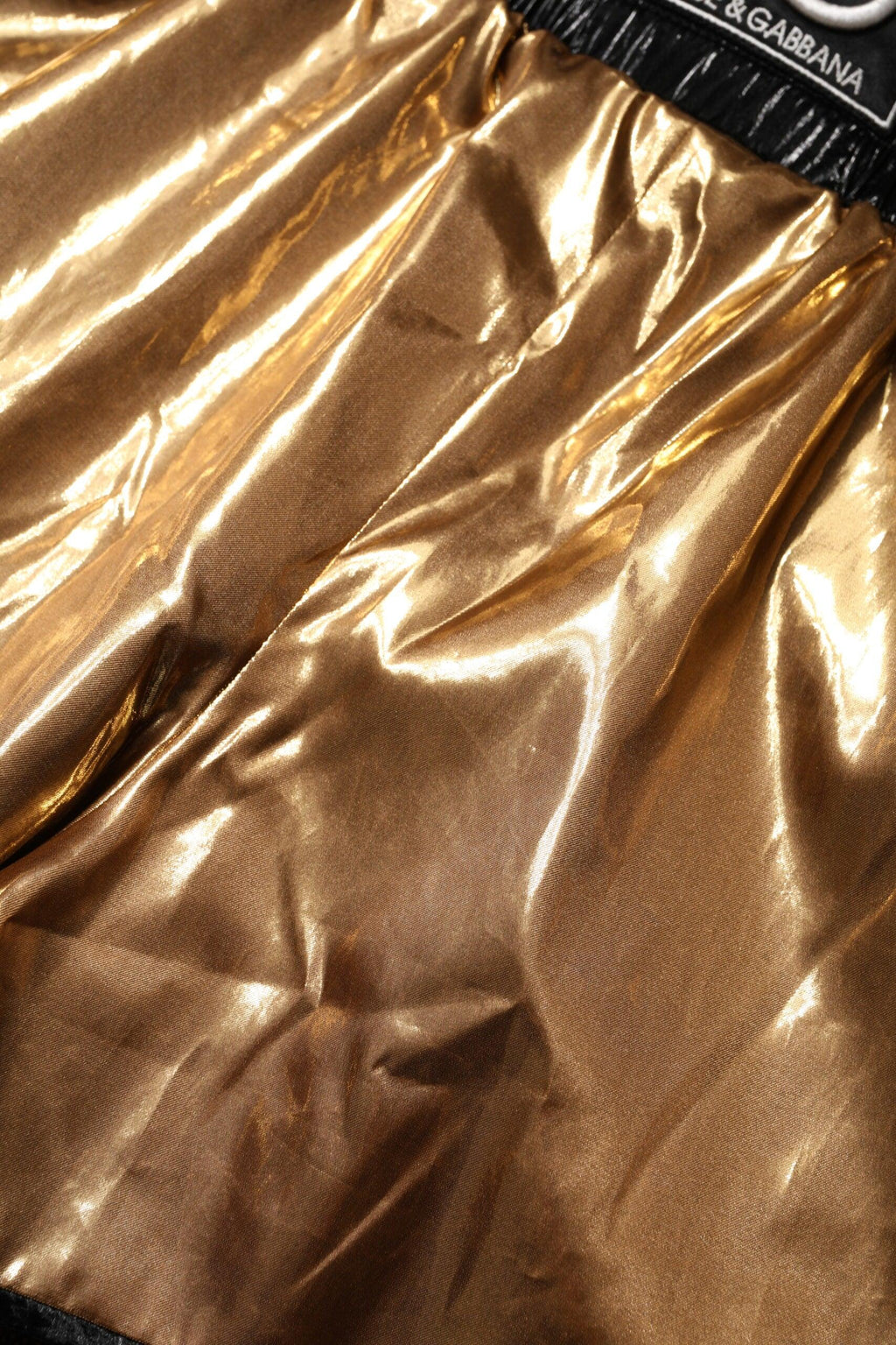 Dolce & Gabbana Metallic Gold High Waist Women Hotpants Short - Zeiniez