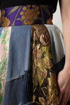 Dolce & Gabbana Multicolor Patchwork High Waisted Midi Skirt - Zeiniez