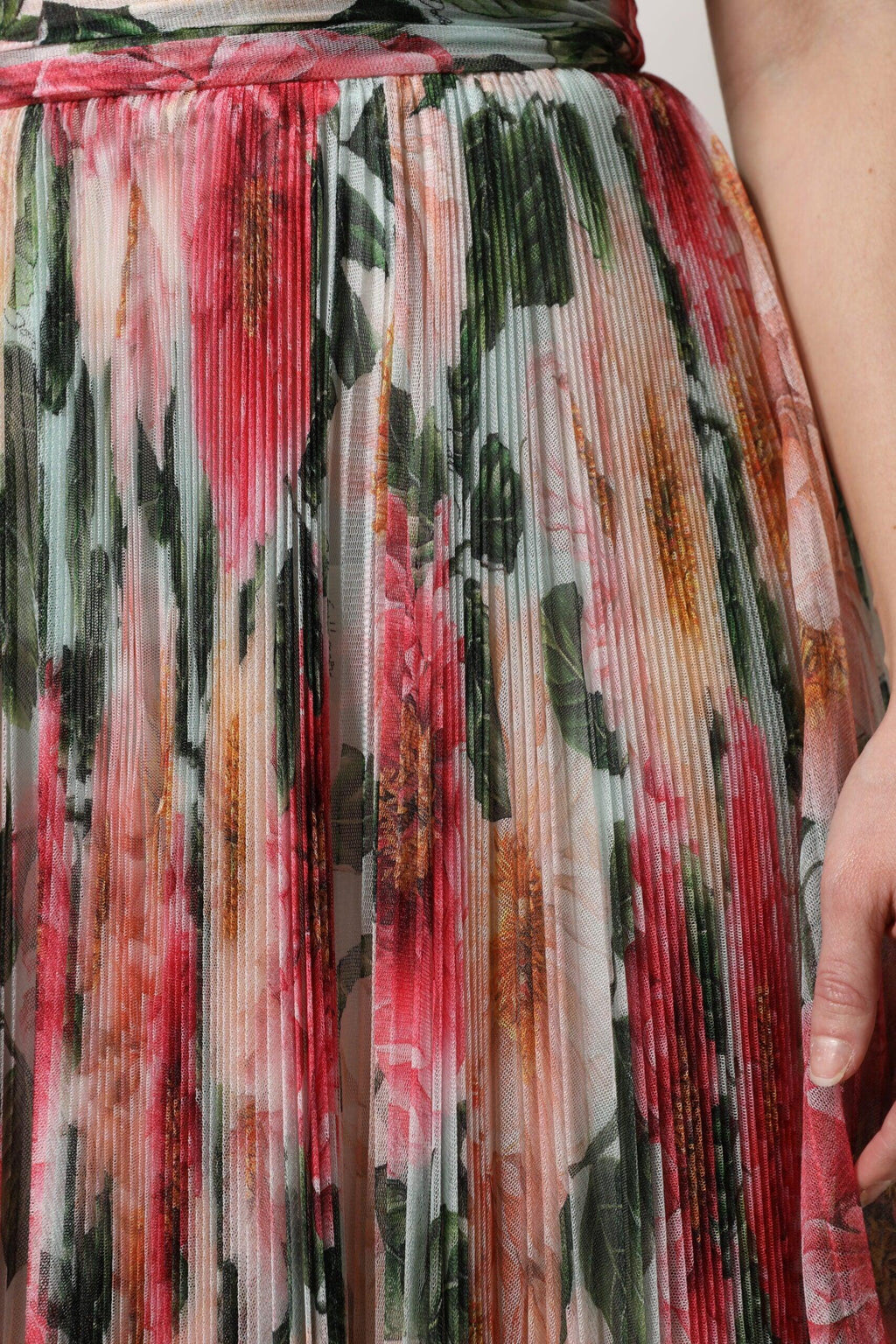 Dolce & Gabbana Multicolor Silk Floral High Waist Midi Skirt - Zeiniez