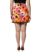 Dolce & Gabbana Multicolor Floral High Waist Mini Skirt - Zeiniez