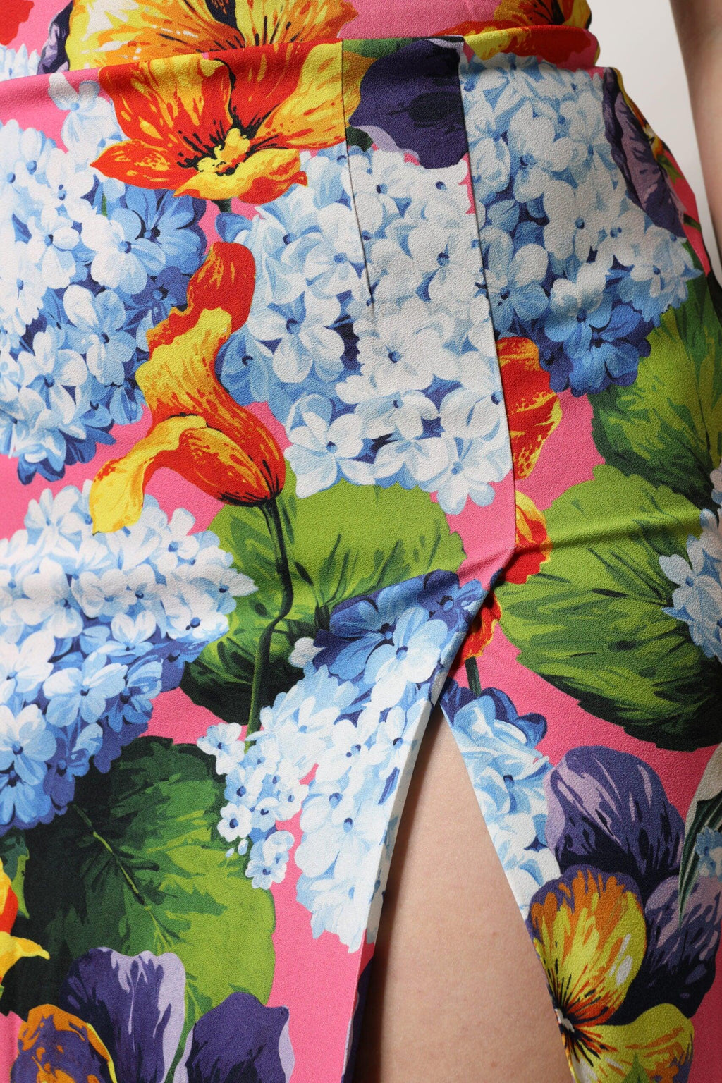 Dolce & Gabbana Multicolor Floral High Waist Midi Skirt - Zeiniez