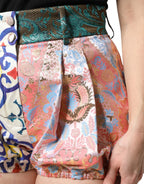 Dolce & Gabbana Multicolor Cotton Patchwork Hot Pants Shorts - Zeiniez
