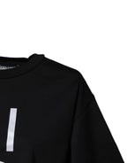 Dolce & Gabbana Black Printed Cotton Crew Neck Tee T-shirt - Zeiniez