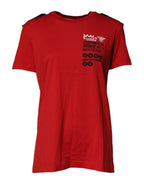 Dolce & Gabbana Red Cotton Round Neck Short Sleeves T-shirt - Zeiniez