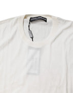 Dolce & Gabbana Cream Sleeveless Silk Round Neck Tank Top - Zeiniez