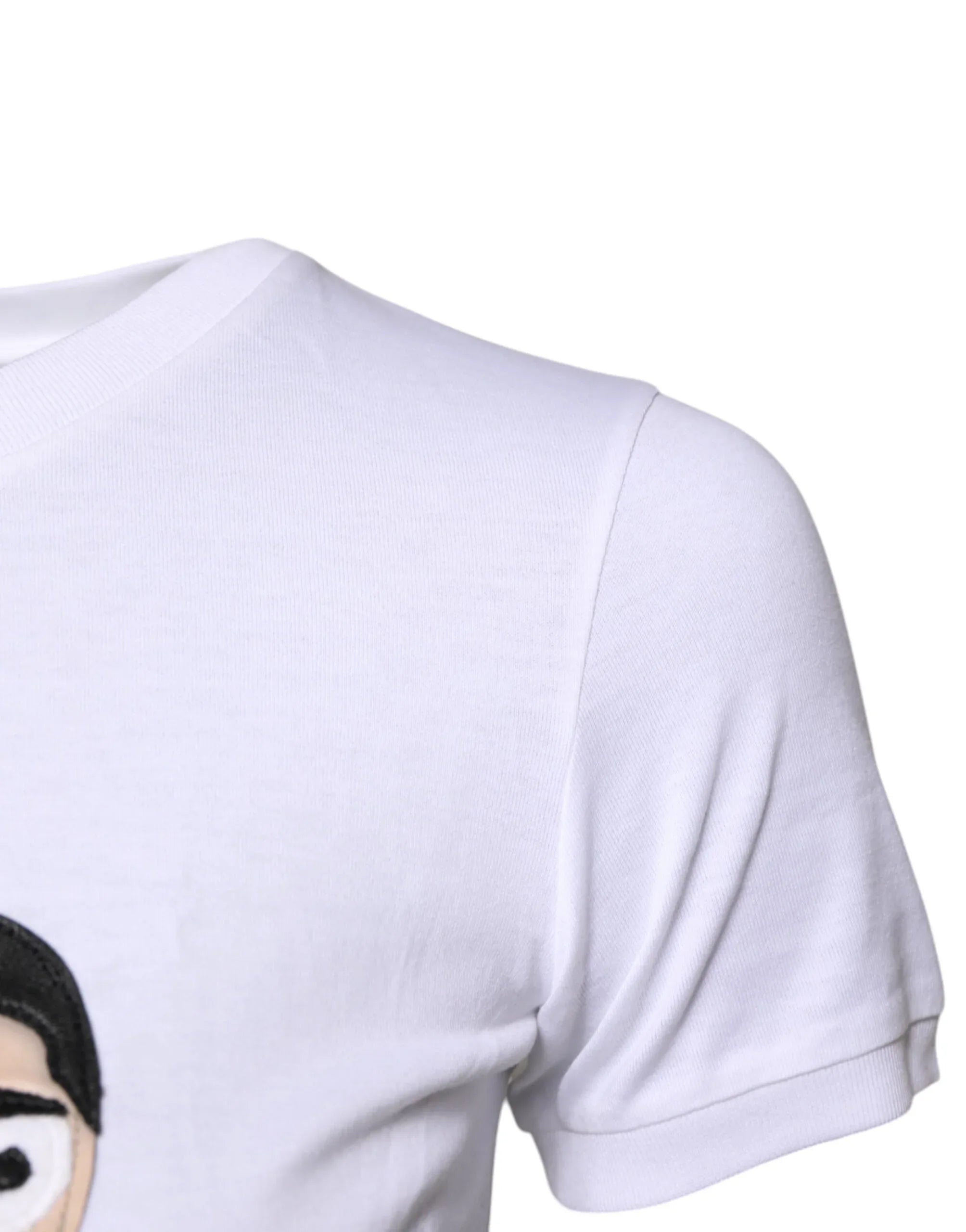 Dolce & Gabbana White Cotton #DGFAMILY Embroidery T-shirt - Zeiniez