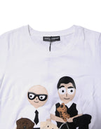Dolce & Gabbana White Cotton #DGFAMILY Embroidery T-shirt - Zeiniez