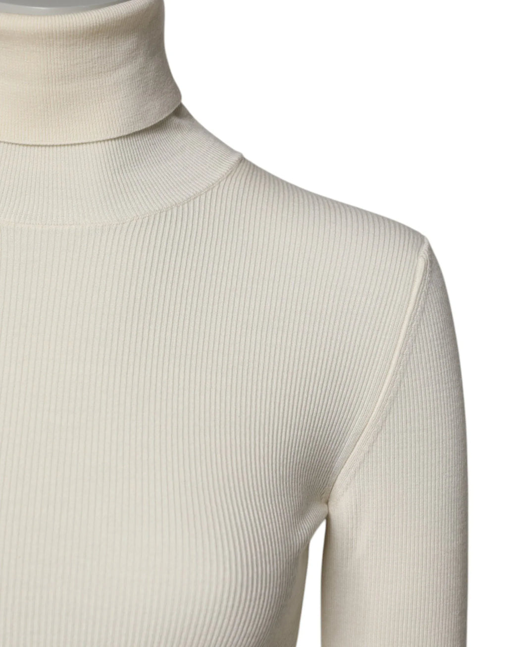 Dolce & Gabbana Cream Long Sleeves Turtleneck Slim Sweater - Zeiniez