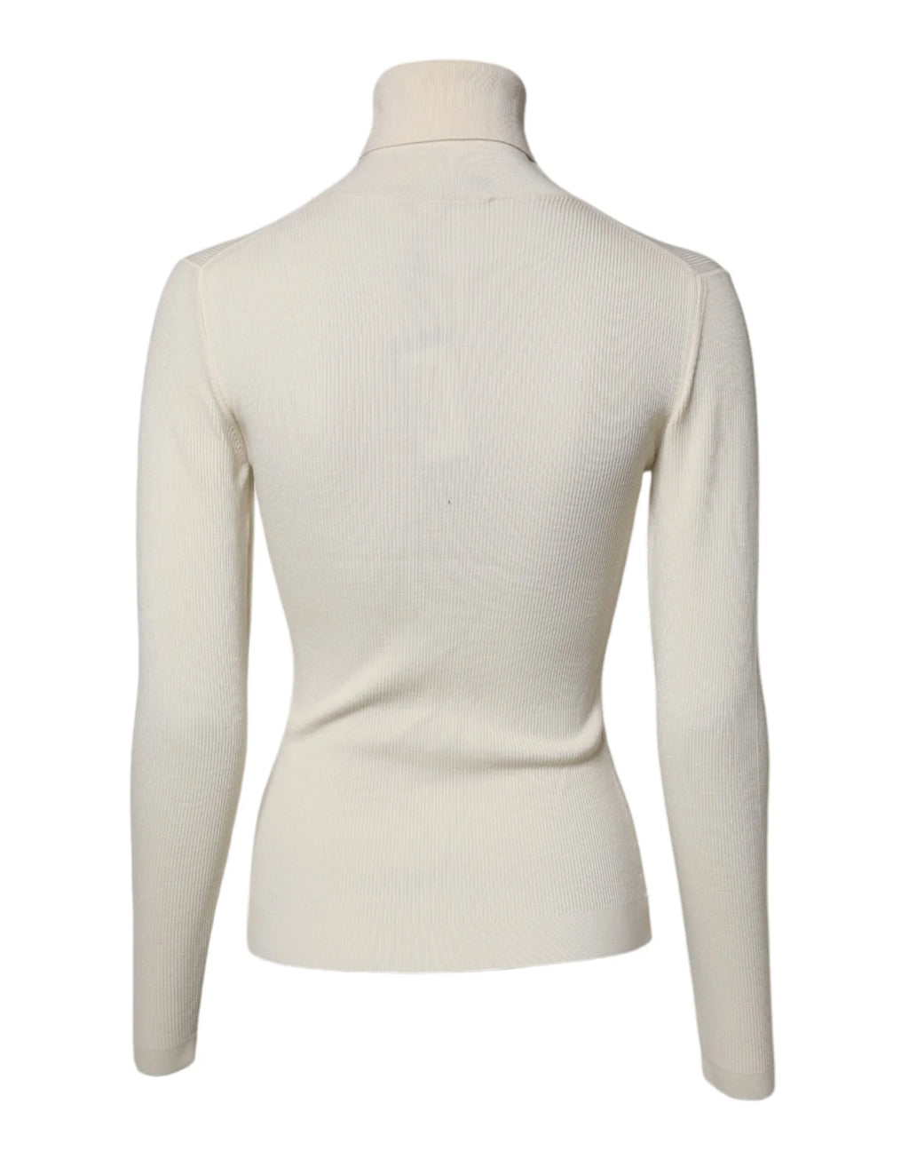 Dolce & Gabbana Cream Long Sleeves Turtleneck Slim Sweater - Zeiniez
