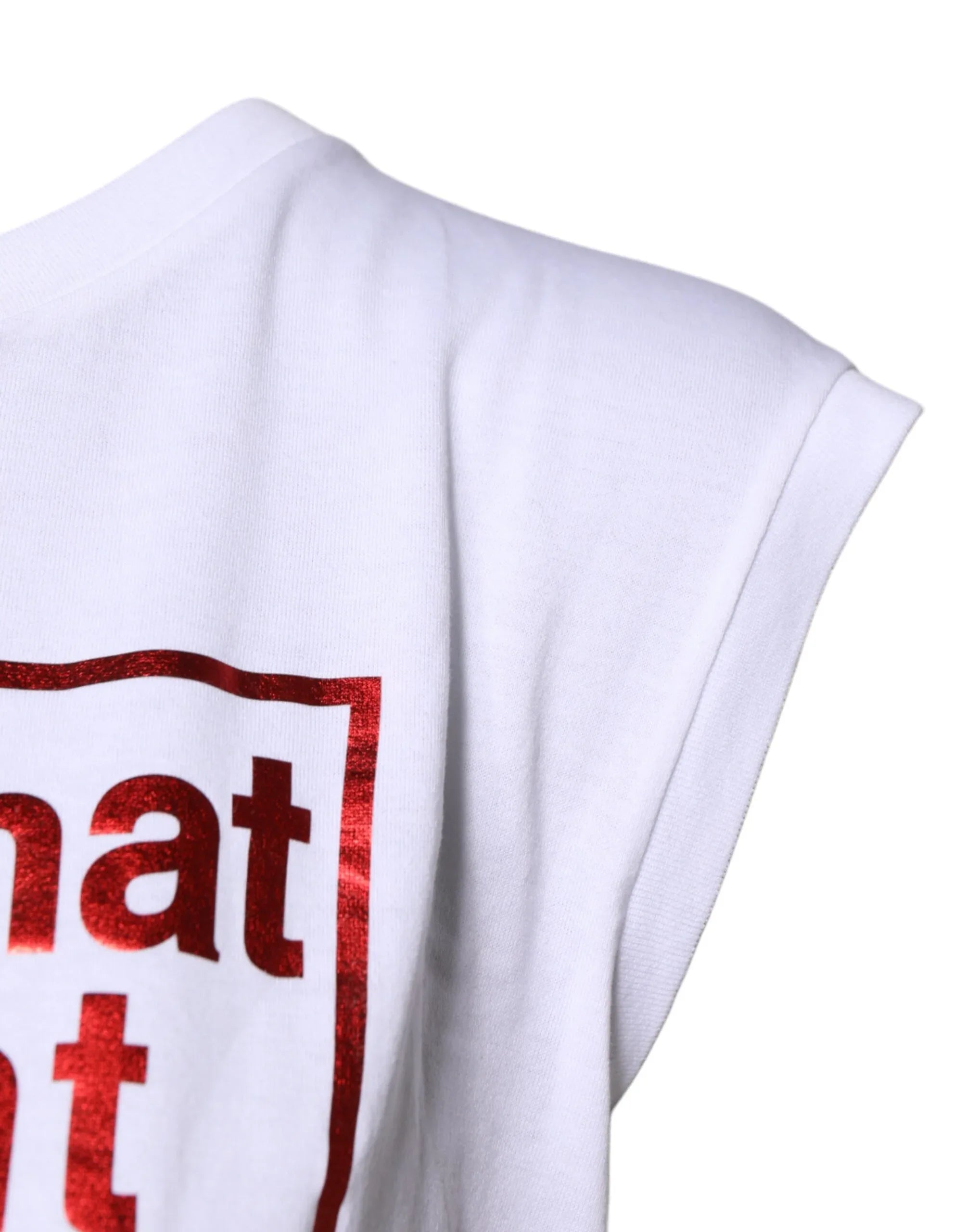 Dolce & Gabbana White Floral Graphic Print Sleeveless Tank Top - Zeiniez