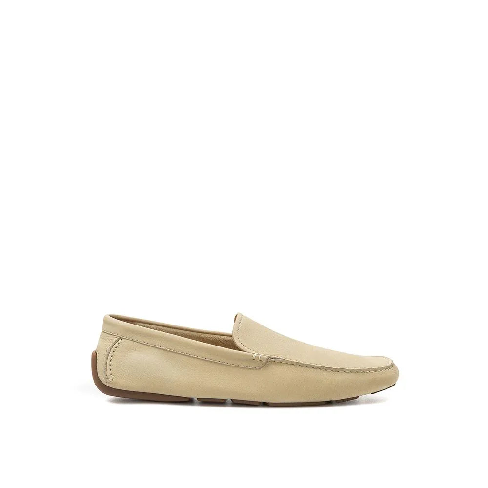 Bally Beige Leather Moccassin - Zeiniez