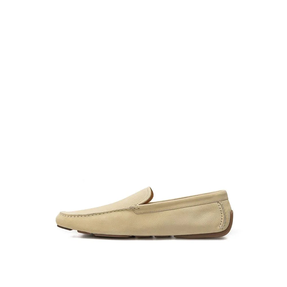 Bally Beige Leather Moccassin - Zeiniez