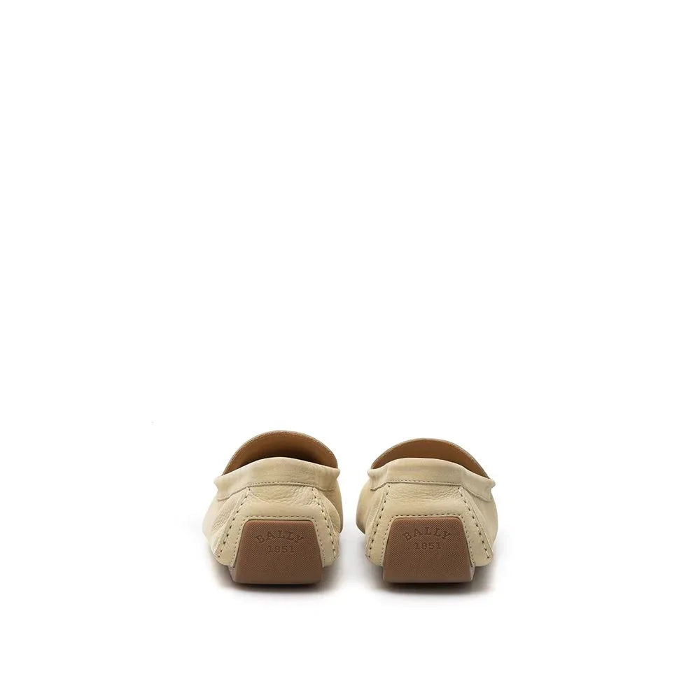 Bally Beige Leather Moccassin - Zeiniez