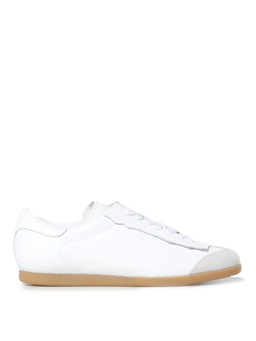 Maison Margiela Low Featherlight Leather And Suede Sneakers - Zeiniez