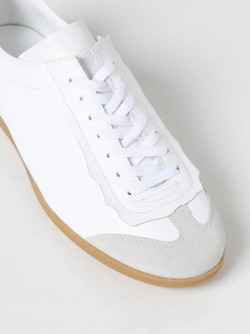 Maison Margiela Low Featherlight Leather And Suede Sneakers - Zeiniez