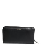 Dolce & Gabbana Black Blue Exotic Leather Embossed Continental Wallet - Zeiniez