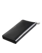 Dolce & Gabbana Black Blue Exotic Leather Embossed Continental Wallet - Zeiniez