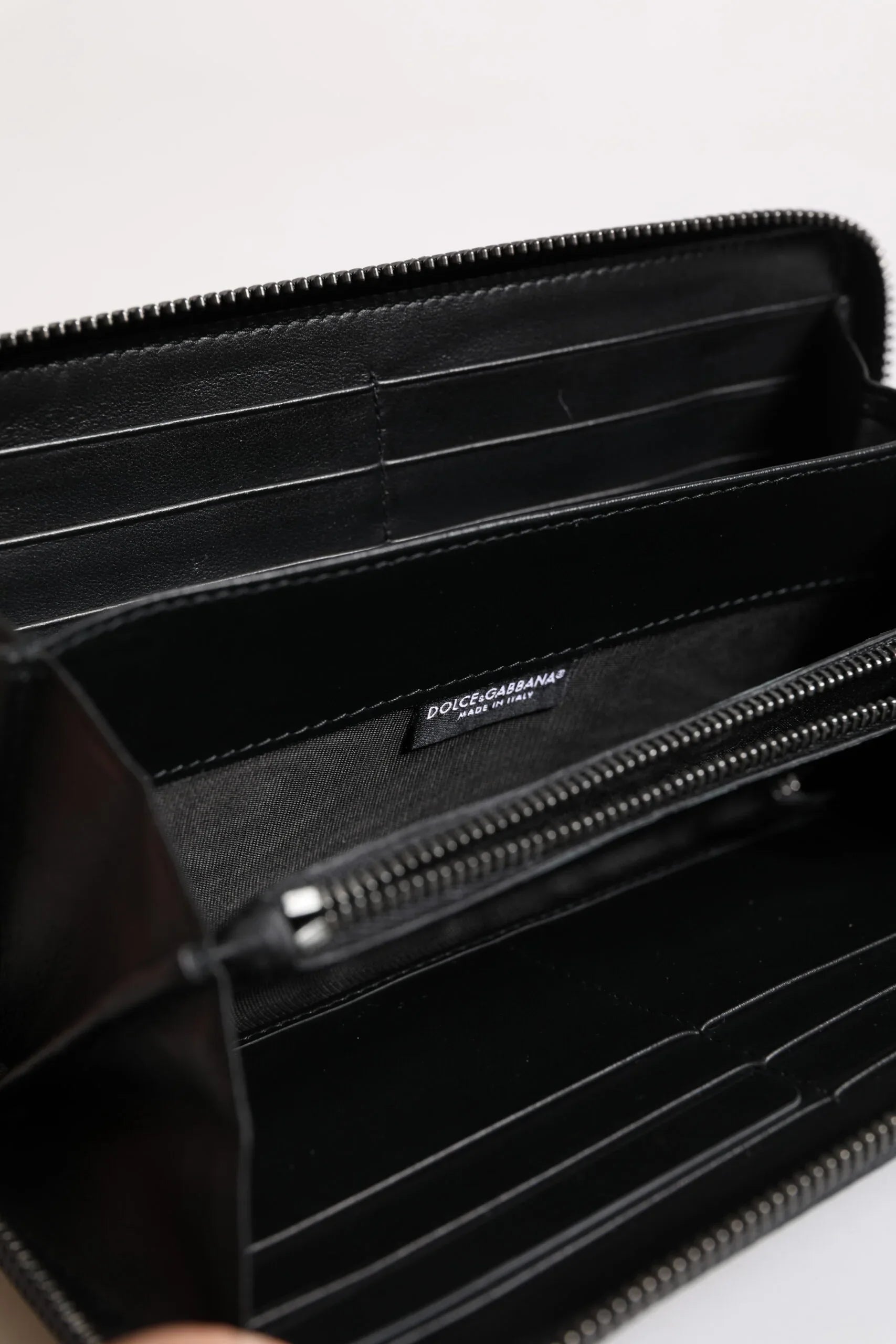 Dolce & Gabbana Black Blue Exotic Leather Embossed Continental Wallet - Zeiniez