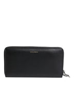 Dolce & Gabbana Black Blue Exotic Leather Embossed Continental Wallet - Zeiniez