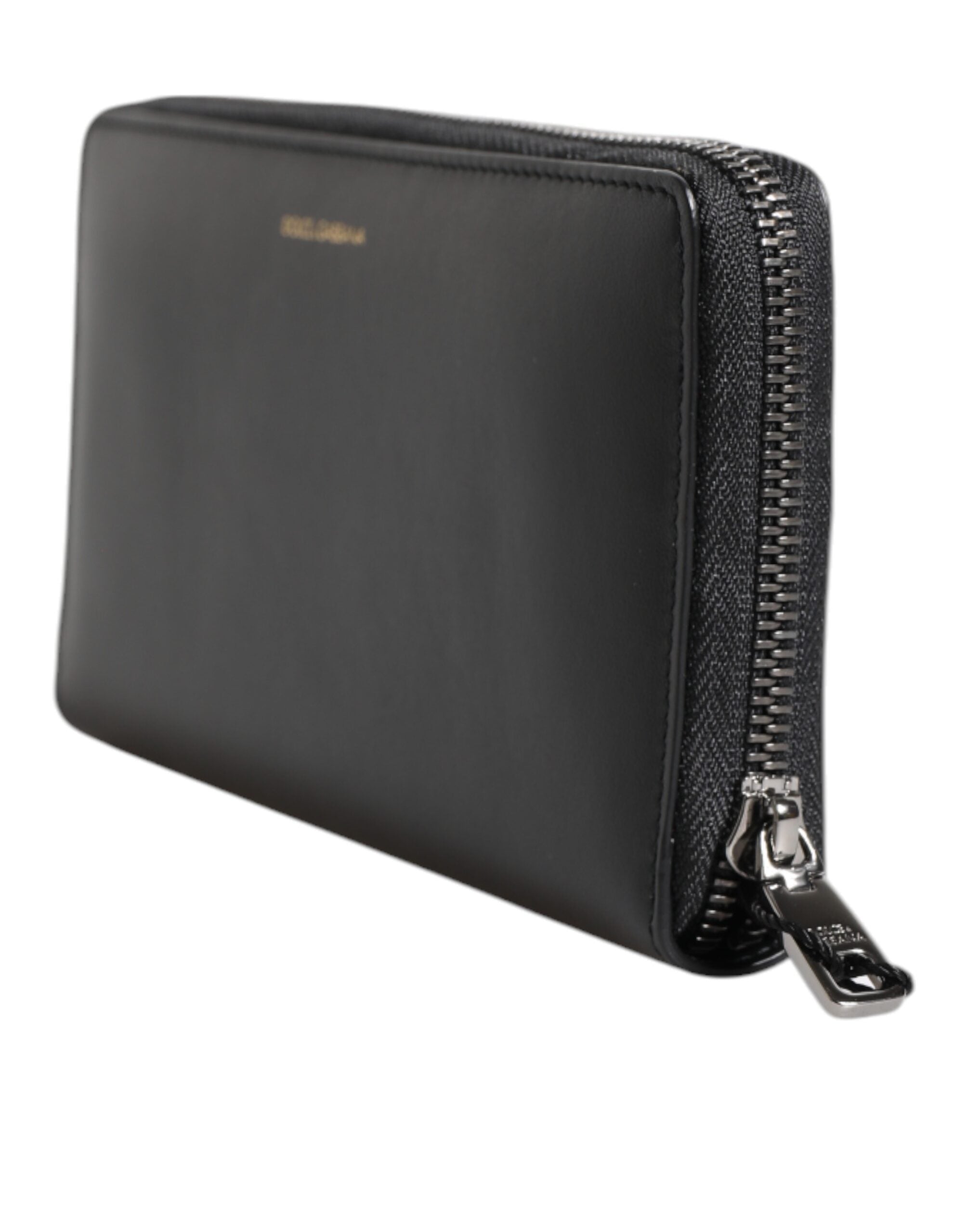 Dolce & Gabbana Black Blue Exotic Leather Embossed Continental Wallet - Zeiniez