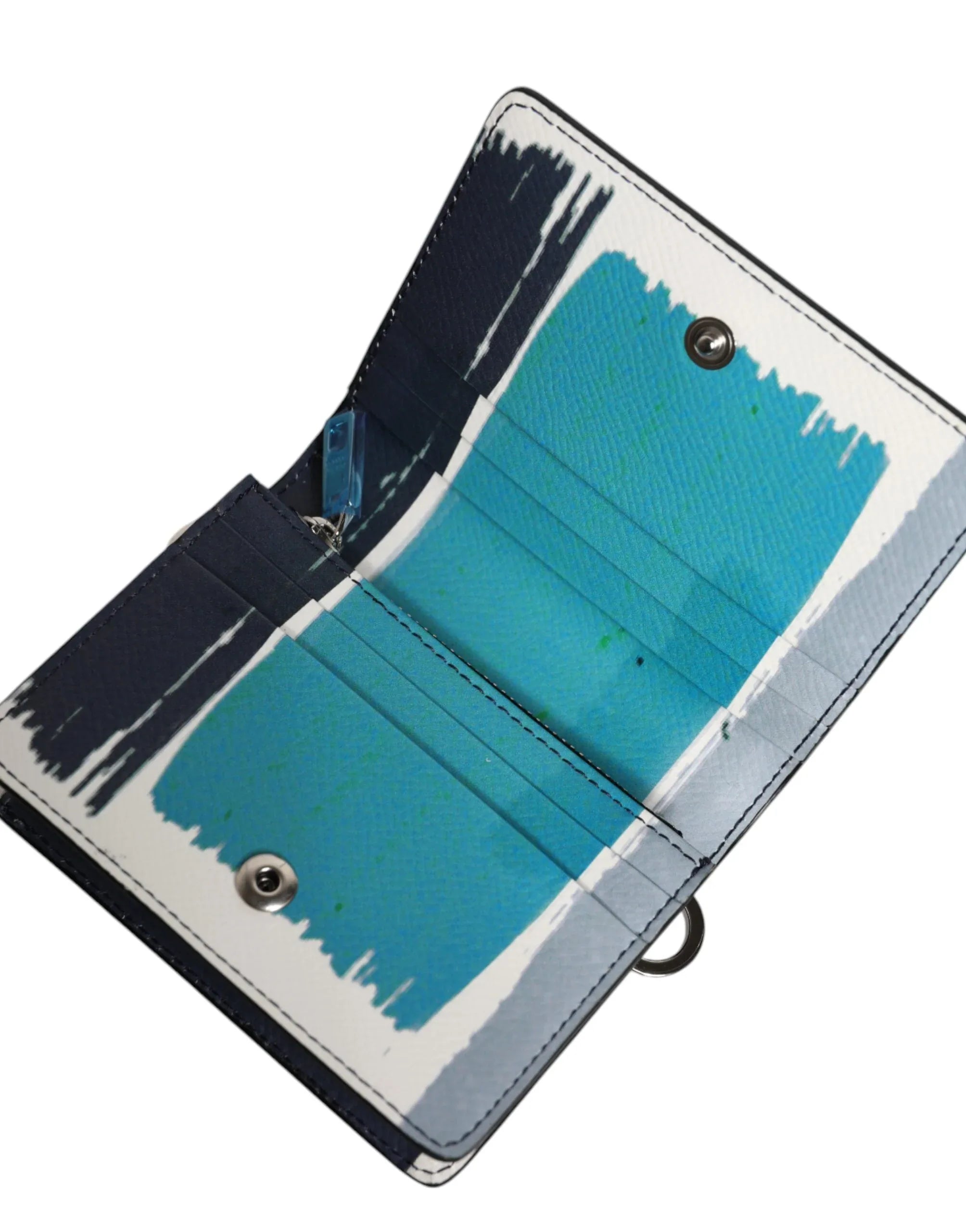 Dolce & Gabbana Multicolor Leather DG Logo Bifold Card Holder Wallet - Zeiniez